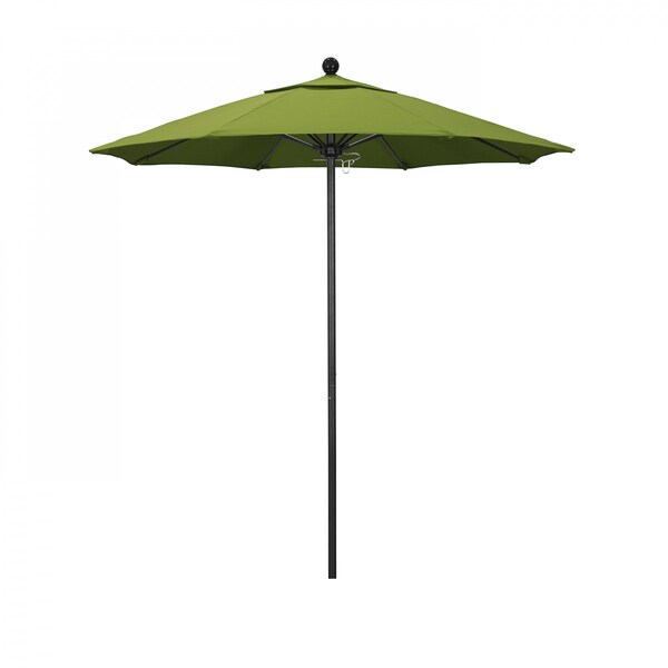 California Umbrella 7.5' Black Aluminum Market Patio Umbrella, Sunbrella Macaw 194061334423 - main